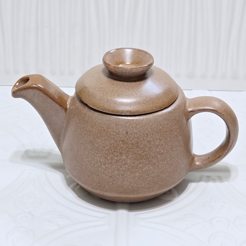 Frankoma Pottery 2 Cup Tea Pot‎ Plainsman Brown Tan 6J